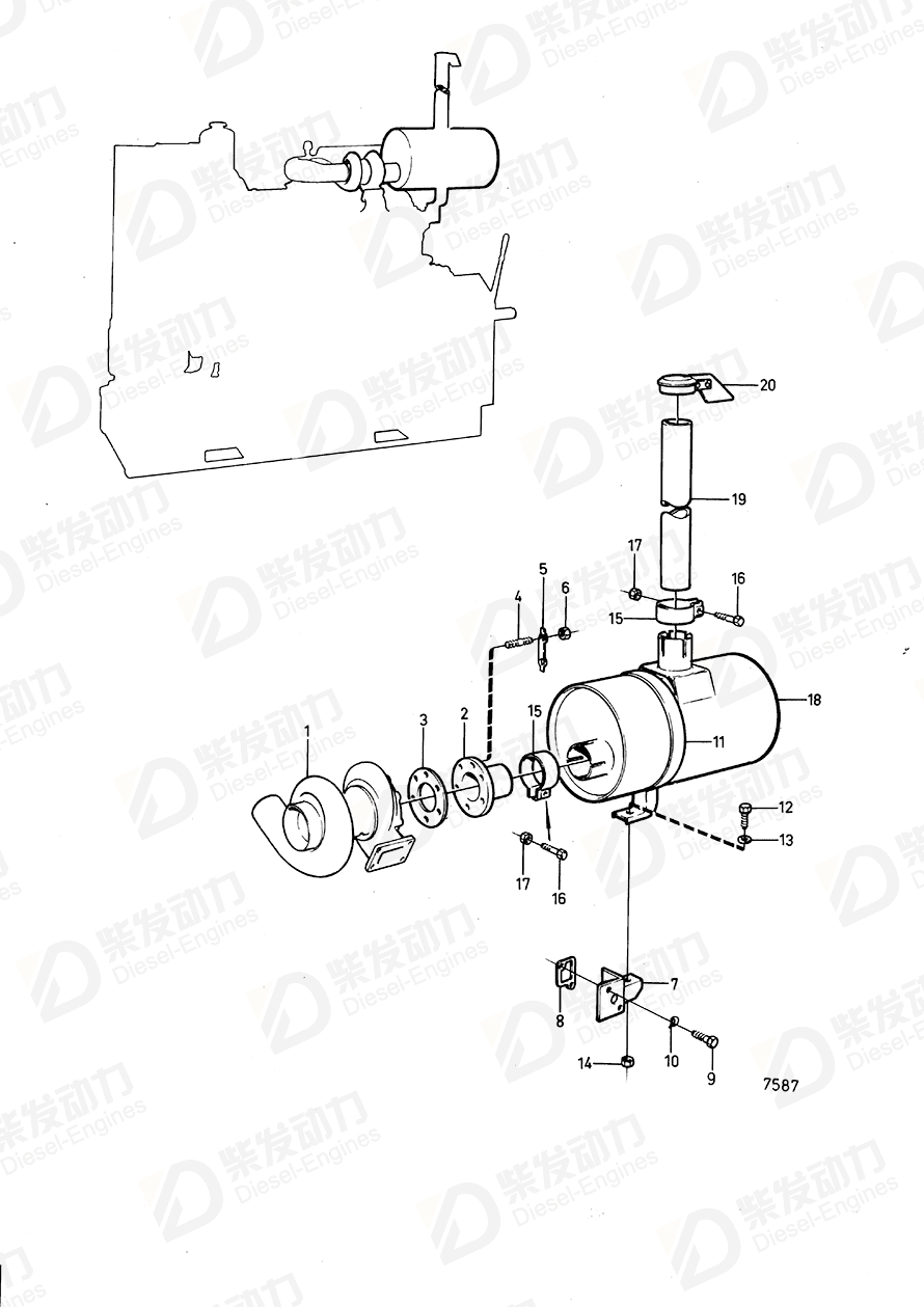 volvo penta Bracket 846374 Drawing volvo penta Bracket 846374 Drawing